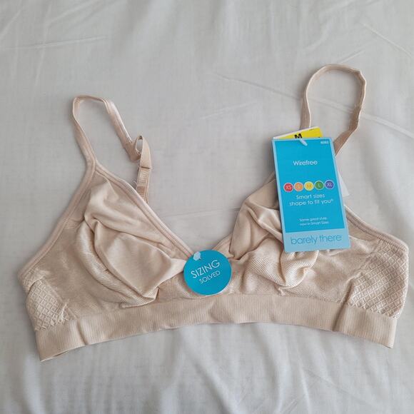 Barely There Bra Womens Medium Nude Wirefree Smart Sizes Seamless Comfort - Picture 2 of 7